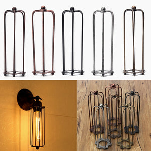 230MM DIY Vintage Pendant Trouble Light Bulb Guard Wire Cage Ceiling Hanging Lampshade