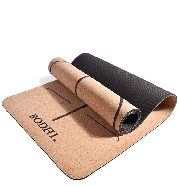 183*65*0.6cm Crease-resistant And Thicker Cork TPE Yoga Mat Anti-skid Sweat Absorption Tasteless Yoga Mats