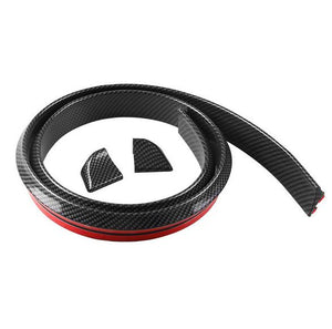 Universial 1.5M*4CM Rubber Carbon Fiber Car Bumper Strip Protector Sticker for Bumper Lip Kit
