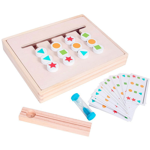 Wooden Teaching Training Early Educational Puzzle Baby Kids Toys Enlightenment Logic Thinking Orientation Training