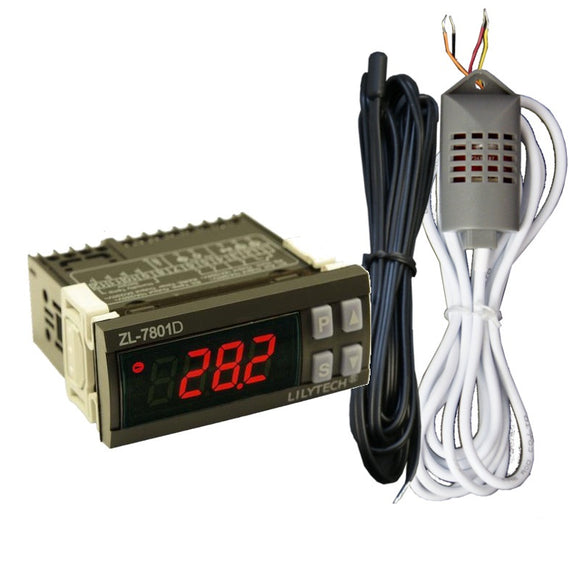 ZL-7801D 100-240VAC  Digital Thermometer Hygrometer Multifunctional Automatic Incubator Temperature Humidity f