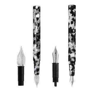 Two Pen Nib Mini Delike Nib Pocket Cartridge Fountain Pen EF Dip Pen 1cm Pouch With Gift Box