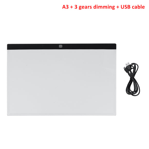 A3/A4 LED Art Craft Drawing Copy Tracing Tattoo LED Light Box Board Pad Thin with USB Cable