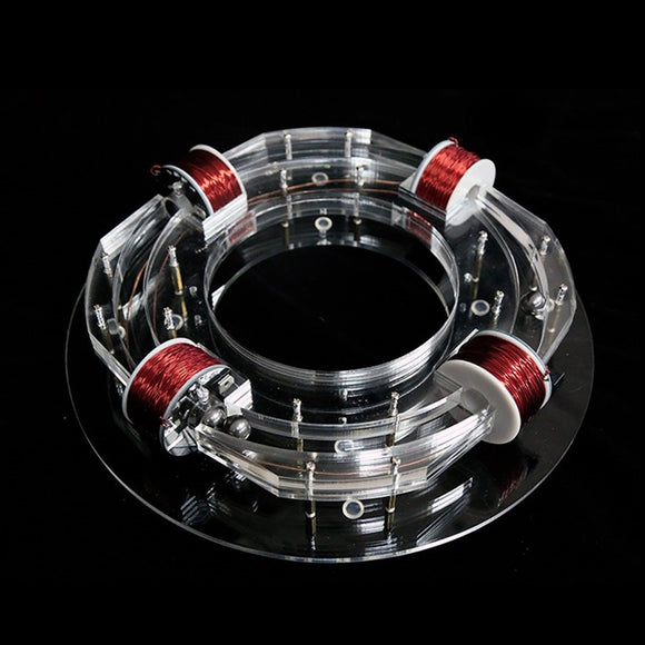 4 Coil Ring Accelerator Cyclotron High-tech Toy Physical Model DIY Kit Children Gift Toys