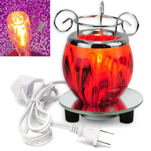 AC100V Electric Scented Warmer Lamp Wax Burner Bulb Fragrance Diffuser Purple Red
