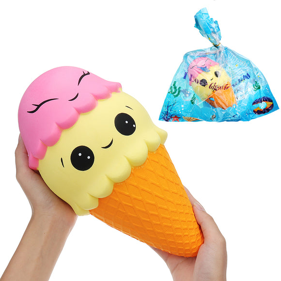 11.8inch 30*15CM Huge Squishy Ice Cream Cone Slow Rising With Packaging Collection Gift Soft Toy
