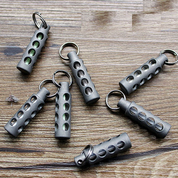 Titanium Alloy Cylinder Keychain Lantern With 3x22.5mm Tritium Vials