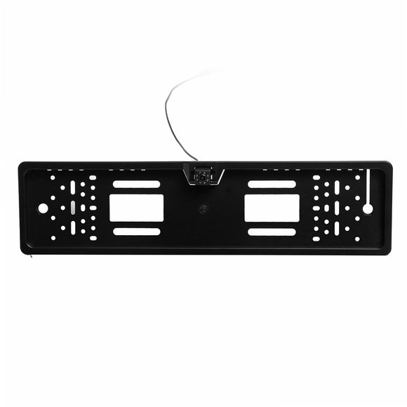 EU Car License Plate Frame Backup Car Rear View Camera LED Light Night Vision Cam