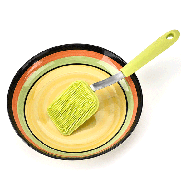 KCASA KC-CS09 Long Handle Silicone Pot Pan Cleaning Brush Magic Handheld Dish Bowl Scrubber Cleaner