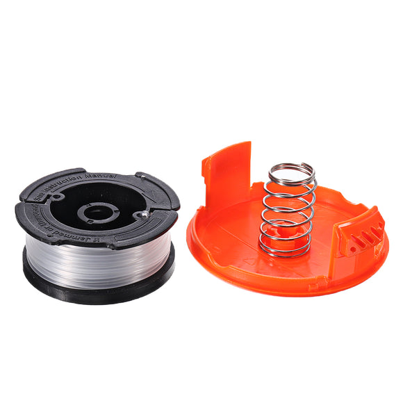 1+2 30ft Trimmer Line Replacement String Trimmer Spool Cap Cover Spring For Black and Decker String Trimmers