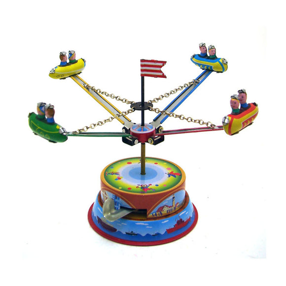 Classic Vintage Clockwork Amusement Park Nostalgic Wind Up Children Kids Tin Toys With Key