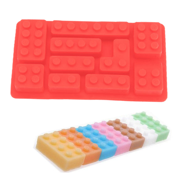 KCASA KC-ON021 Silicone Bricks Ice Cube Tray Building Bricks Chocolate Candy Soap Mold Kids Toy Set