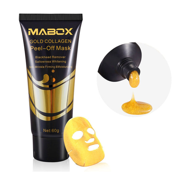 Mabox Gold Collagen Peel Off Facial Mask Blackhead Removal Anti Aging Wrinkle