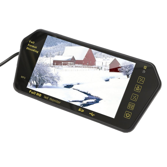 7 Inch TFT LCD Color USB MP5 Reversing Camera Car Rear View Parking Mirror Monitor Player