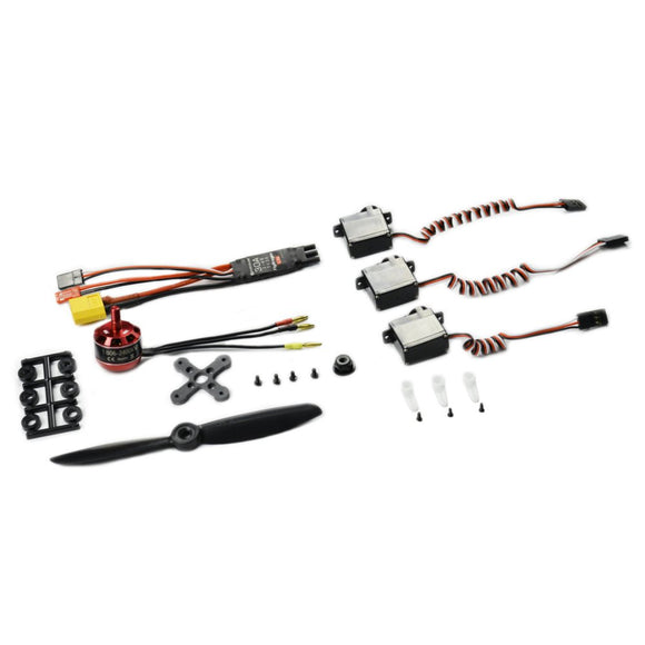 SonicModell Power Combo 1806 KV2400 Brushless Motor & 30A ESC & 8g Servo & 5045 Propeller Spare Parts For Skyhunter Racing Airplane