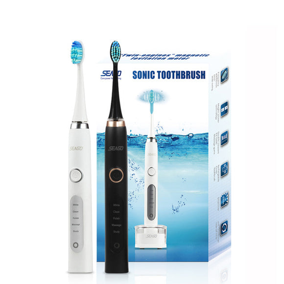 SEAGO Sonic Smart Electronic Toothbrush Whitening Soft-bristled Rechargeable IPX7 Water-proof