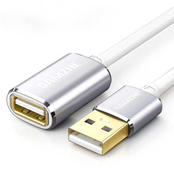 SAMZHE White USB 2.0 Extension Cable USB Male to Female Extend Cable 0.5m/1m/1.5m/2m Data Cable