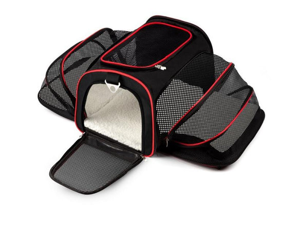 Pet Carrier with Two Side Expansion Ideal Designed for Cats, Dogs, Kittens,Puppies Pet Bag Outdoor