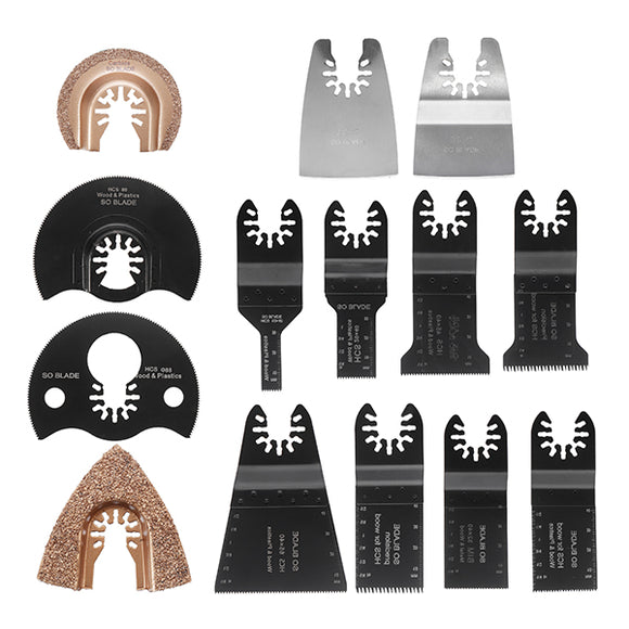 14pcs Multitool Saw Blade Accessories kit for Dewalt Fein Multimaster Bosch Makita