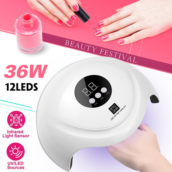 36W USB LED UV Nail Gel Infrared Sensor Dryer Nail Phototherapy Machine