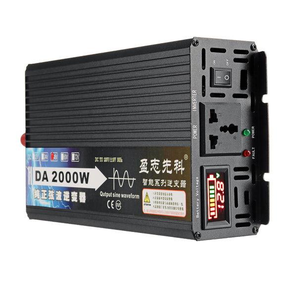 2000W Peak Pure Sine Wave Inverter DC12V/24V/48V/60V TO 220V Power Inverter Voltage Converter