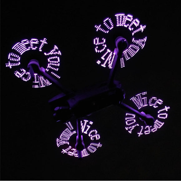 8743 Red LED Flash Word Propeller Programmable Rechargeable Props Blade for DJI Mavic 2 Pro/Zoom Drone