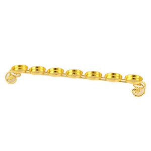 One Tier Seven Alloy Frame Round Butter Lamp Candle Holder Without Candles for Buddhism Pray