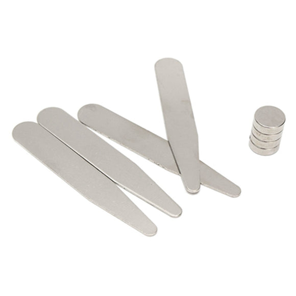 4Pcs 55.9mm Metal Collar Stays Magnetic Shirt Bone Stiffeners Inserts for Men