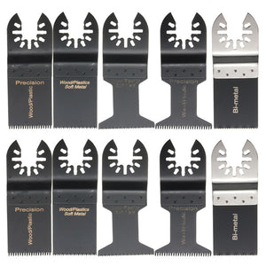 10pcs Oscillating Multitool Saw Blades Set for Fein Bosch Porter Oscillating Tools