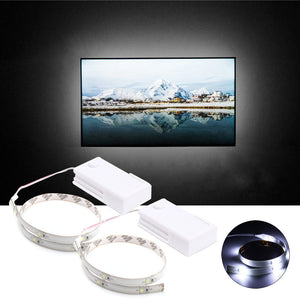 2PCS 35CM Battery Powered LED Strip Light Cabinet Closet Wardrobe TV Background Lamp