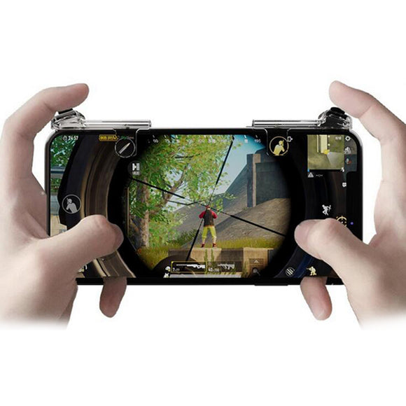 Bakeey Transparent Phone Gamepad Trigger Fire Button Game Controller Shoot Aim Key For Phone Tablet
