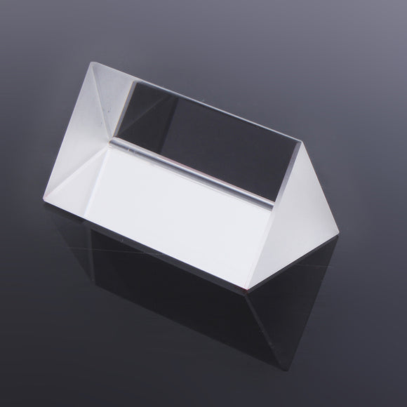 5cm Optical Glass Crystal Triple Triangular Prism Photography Physics Teaching Light Spectrum