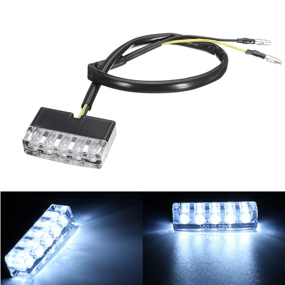 12V Motorcycle Number License Plate Rear Tail Brake Stop Light White Universal
