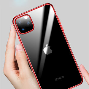 Cafele Plating Ultra-thin Shockproof Translucent Soft TPU Protective Case for iPhone 11 Pro 5.8 inch