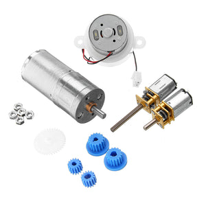4 Kinds Gear Motor Pack Kit with Gears Material for DIY Smart Assembled Car