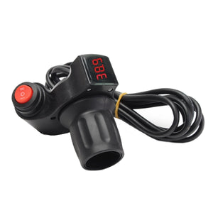 12V-99V LED Digital Display Throttle Grip Handlebar For E-bike Electric Scooter