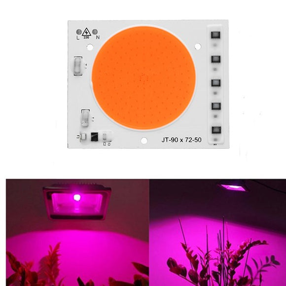 LUSTREON 50W Full Spectrum Plant Grow Round COB Chip Light for Indoor Vegetable Flower AC160-240V