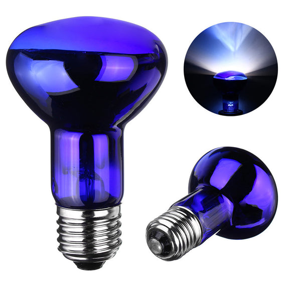 E27 25/40/50/60/75/100W R63 Blue Shell Emitter Lamp Heat Reptile Bulb Light AC220-240V