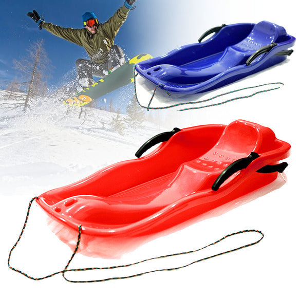 Outdoor Plastic Skiing Board Sled Luge Snow Grass Sand Board Pad With Rope For Double People