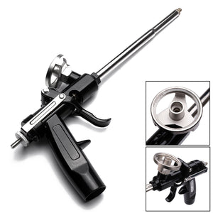 PU Expanding Foam Gun Applicator Spray Application Cleaner Chrome
