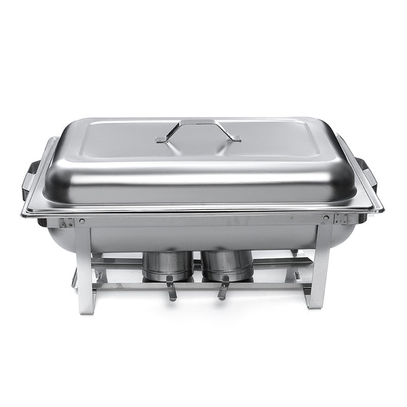 4 Packs 3 Plates Chafing Dish Tray Buffet Heating Stove Caterer Warmer Stainless Steel