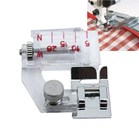 Adjustable Bias Binder Presser Foot Feet Binding Feet Sewing Machine Attachment Accessory