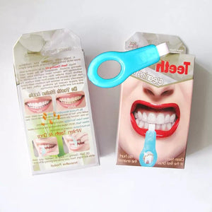 Oral Cleaning Teeth Whitening Tools Kit Nano Brush Tooth Stains Remover Burnish 2pcs Cleaning Sticks & 5pcs Cotton Strips
