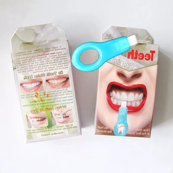Oral Cleaning Teeth Whitening Tools Kit Nano Brush Tooth Stains Remover Burnish 2pcs Cleaning Sticks & 5pcs Cotton Strips