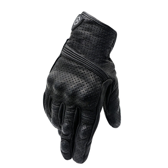 WUPP Motorcycle Full Finger Gloves Leather Off-Road Racing Outdoor Sport  Touch Screen Driving Riding Gloves With Black
