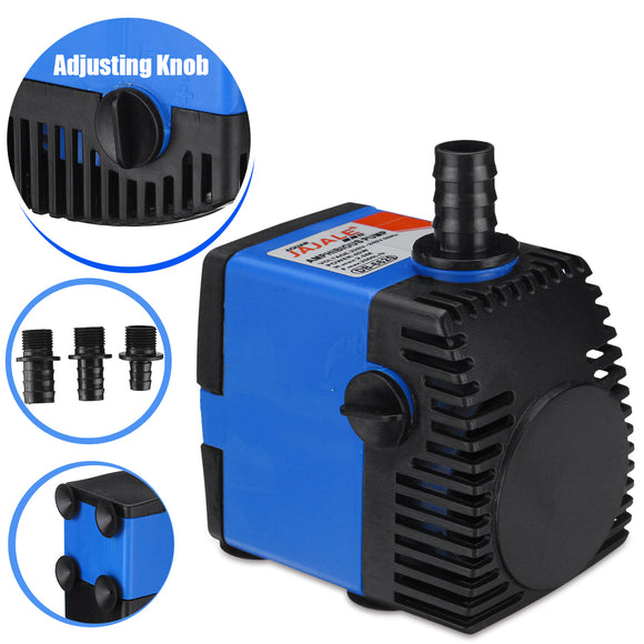 12/18/22/45/55/75W Submersible Quiet Water Pump Aquarium Fish Pond Tank Fountain W/ Adjustable Knob 220V