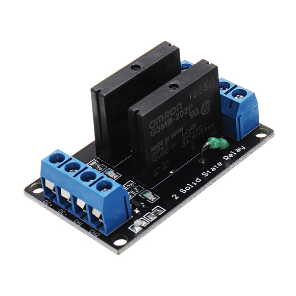 3pcs 2 Channel DC 12V  Relay Module Solid State Low Level Trigger For Arduino 240V2A
