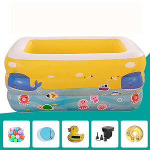 Kids Baby Inflatable Swimming Pool Aerated Square Newborn Water Bathing Play Toy