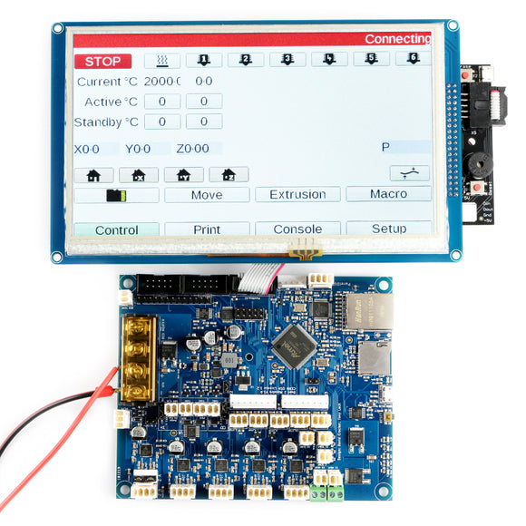 Cloned Duet 2 Maestro Advanced 32bit Motherboard Mainboard With 7inch PanelDue Touch Screen Controller For 3D Printer CNC Machine