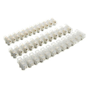 3 PCS 3A 5A 10A Dual 12 Position Screw Terminal Strip Covered Barrier Block